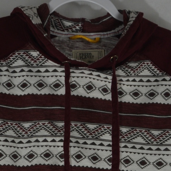 Free Planet Women's Maroon Pullover Hoodie - Picture 2 of 5